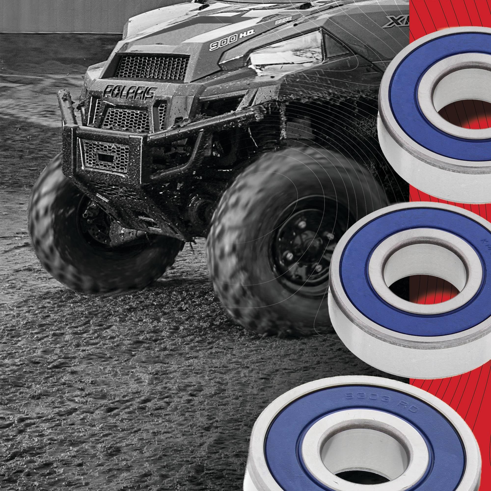 All Balls Racing 25-1422 Wheel Bearing Kit Rear Compatible with