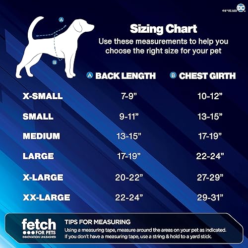 Miniatura 5 de DC Comics Disfraz de Batman para perro, talla S  Disfraz oficial de Batman para mascotas Halloween, negro