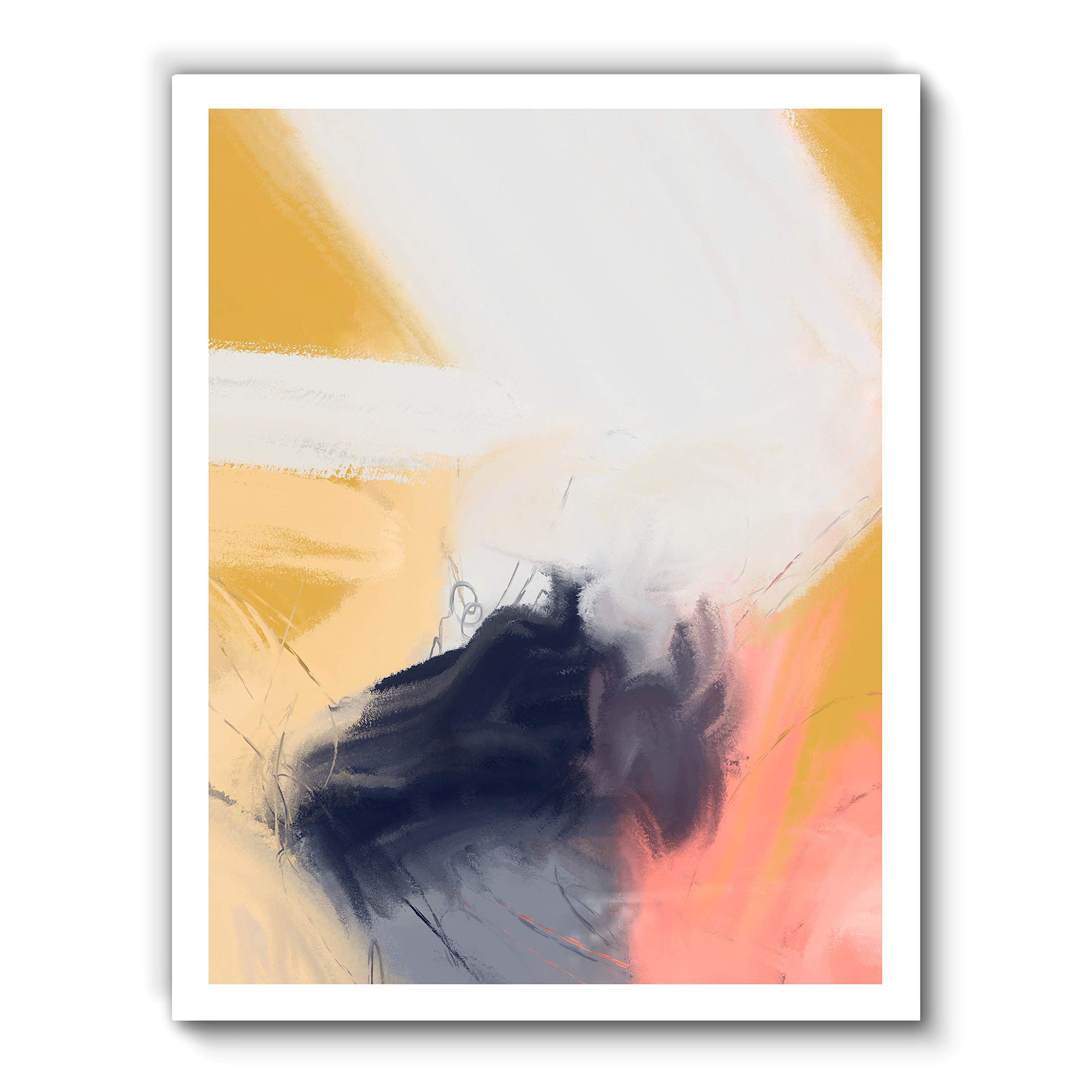 Abstract Morning Blossoms #2, Modern Art Print, Contemporary Minimalist Wall Art, Abstract and Colorful Home Decor Poster, 11x14 inches Unframed