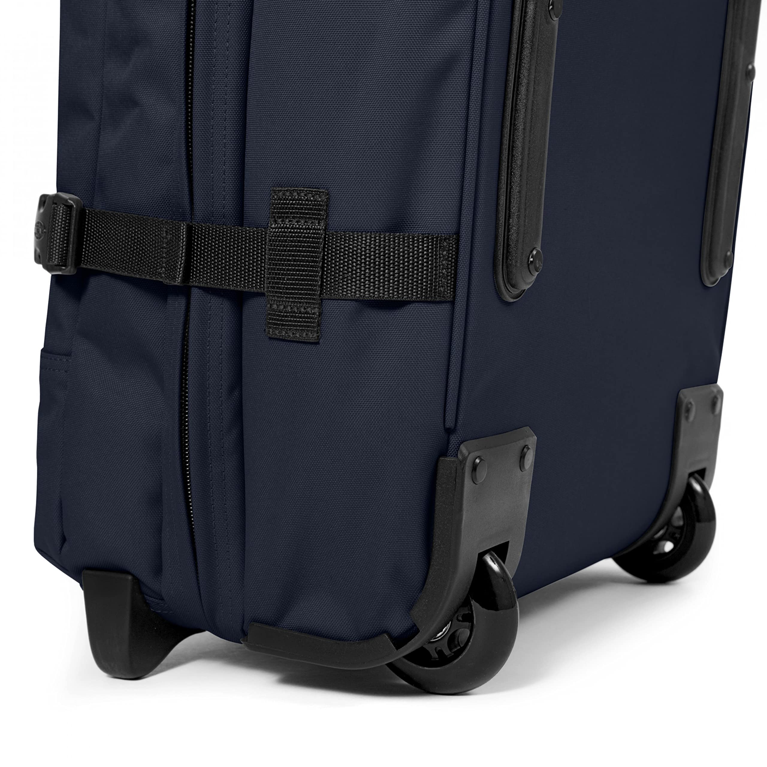 Eastpak Tranverz S Cabin Luggage 42L (51 x 32.5 x 24 cm), Durable Rolling Suitcase, Lightweight Carry-On with Double Compartments, Telescopic Handle & TSA Lock - Ultra Marine