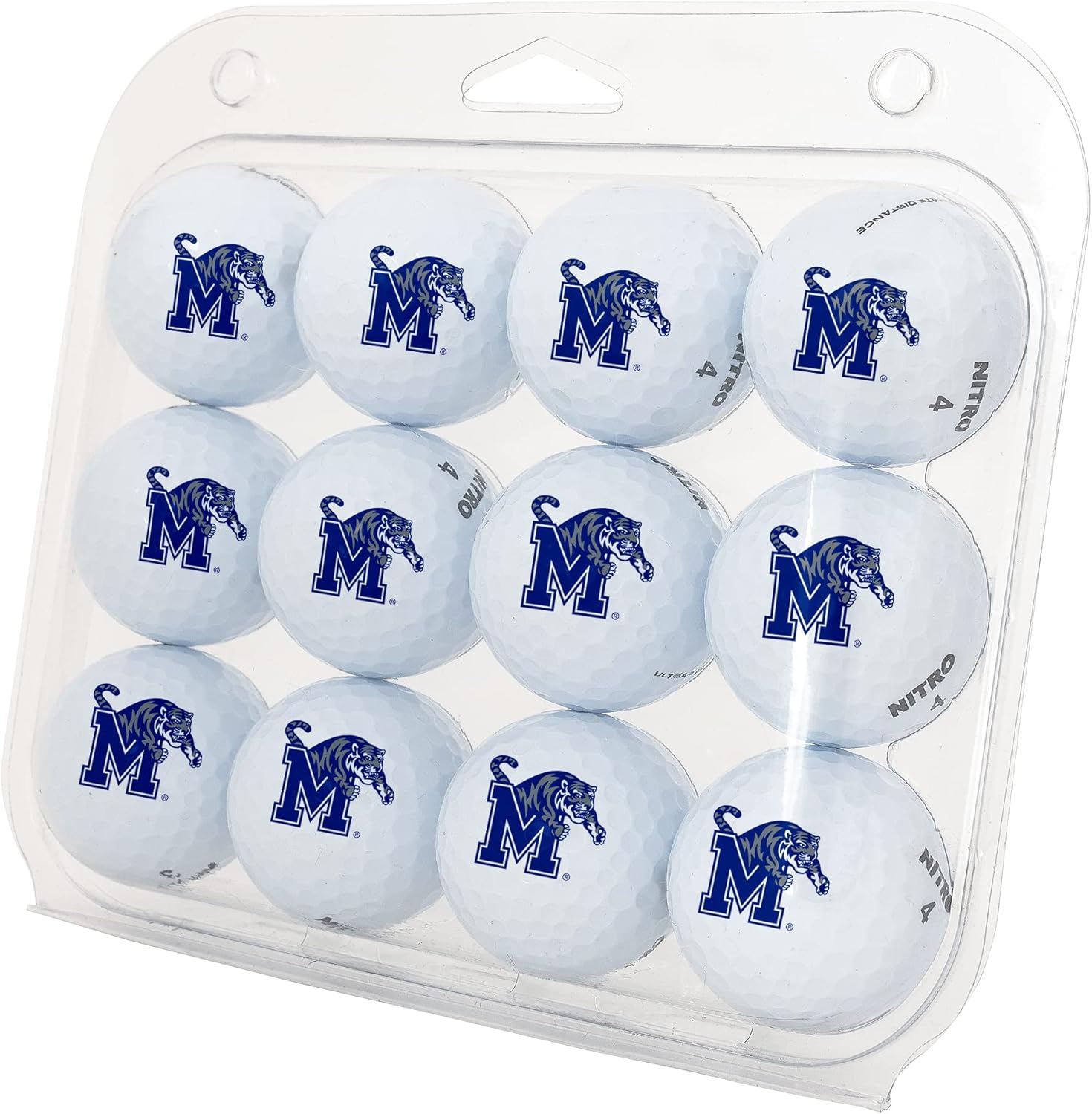 Desert Cactus University of Memphis Golf Balls 12 Pack – UofM Tigers Full Color Dozen – Officially Licensed Sport Team Accessory