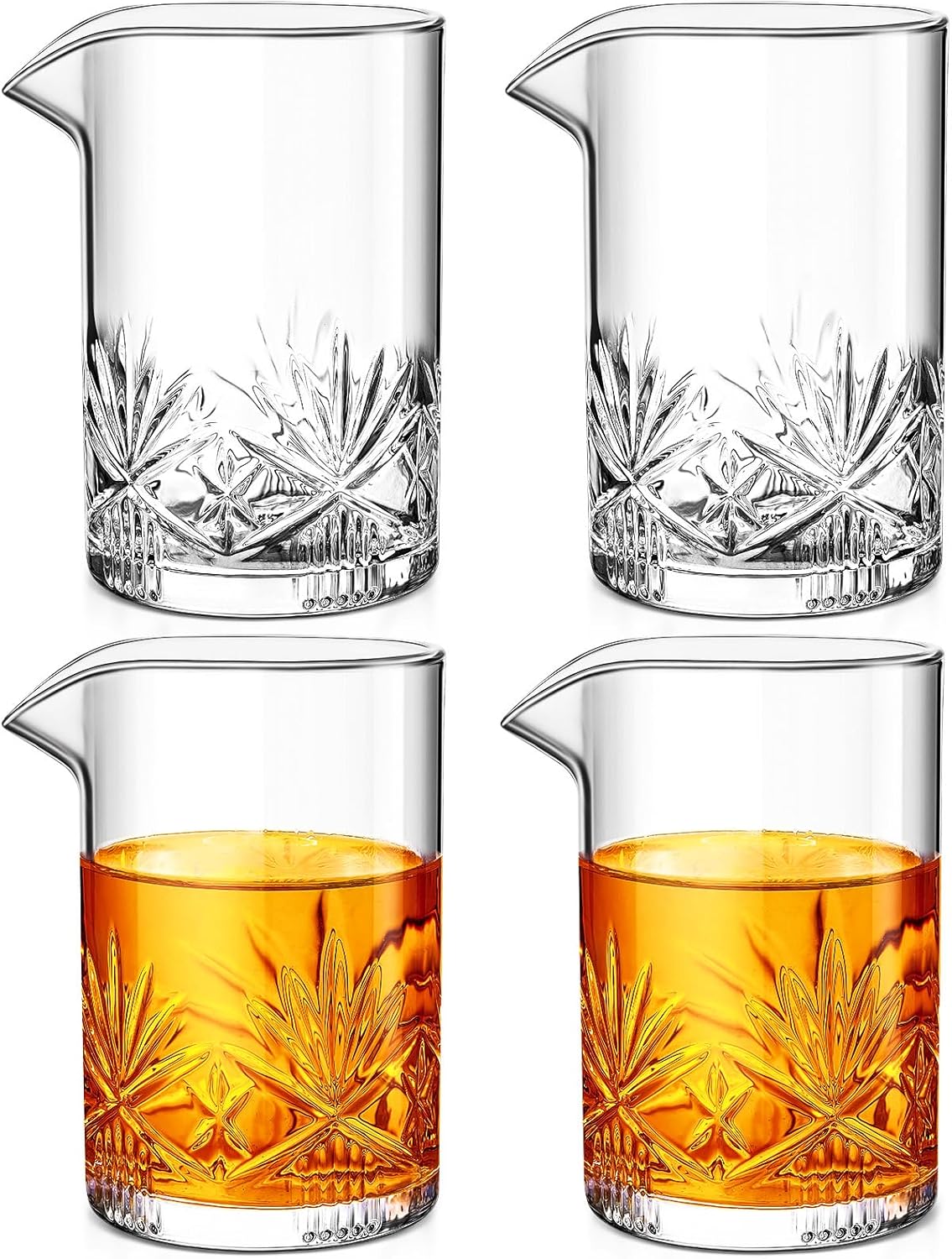 Set Cocktail Vintage - Verre Mélangeur, Cuillère Et 6 Verres à Shot En Verre