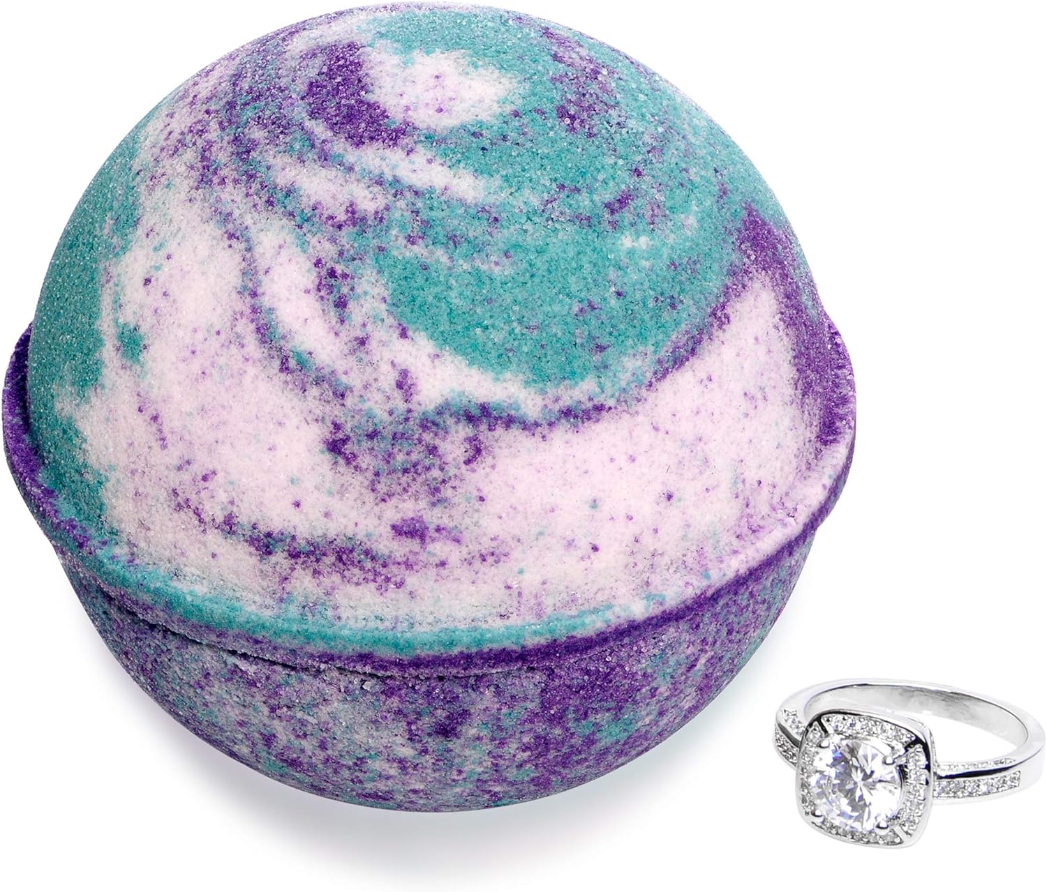 Bath Bomb with Surprise Ring Inside Mermaid Daydream Extra Large 10 oz. Made in USA (Ring Size 9) - Image 6