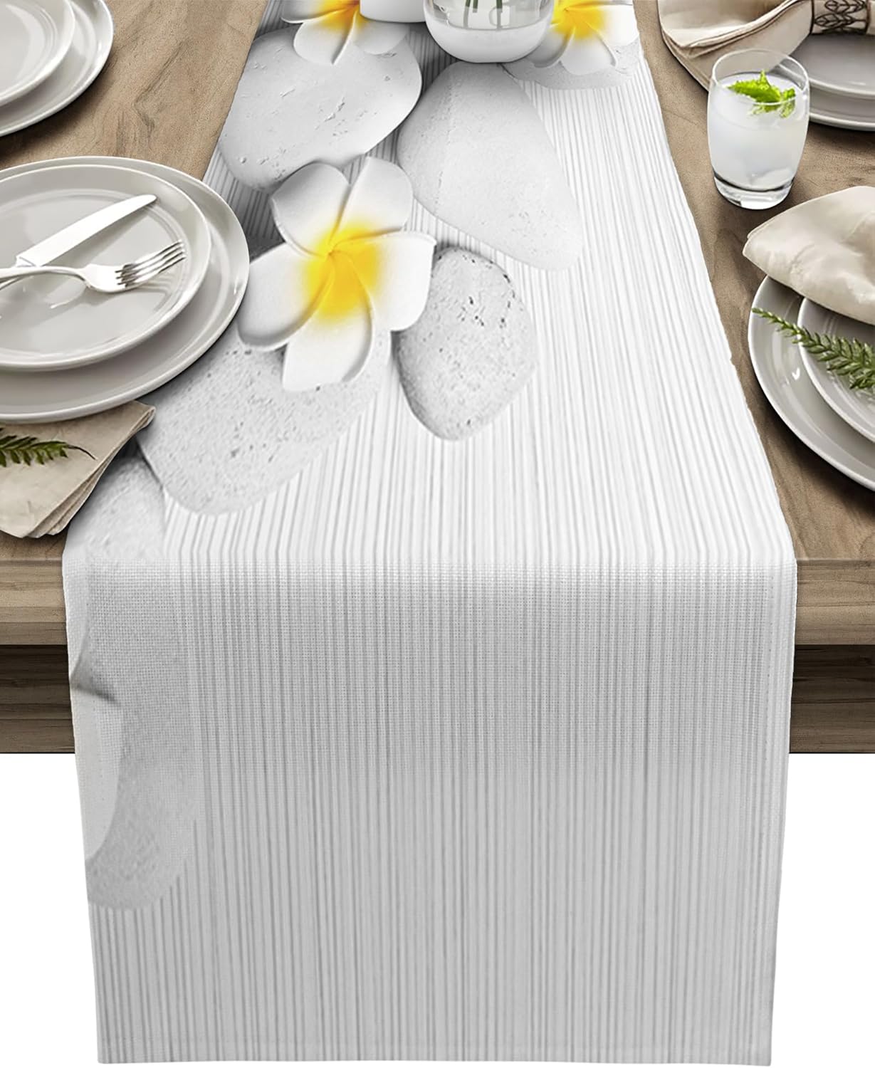 Table Runner Farmhouse Table Runners Flower Plumeria