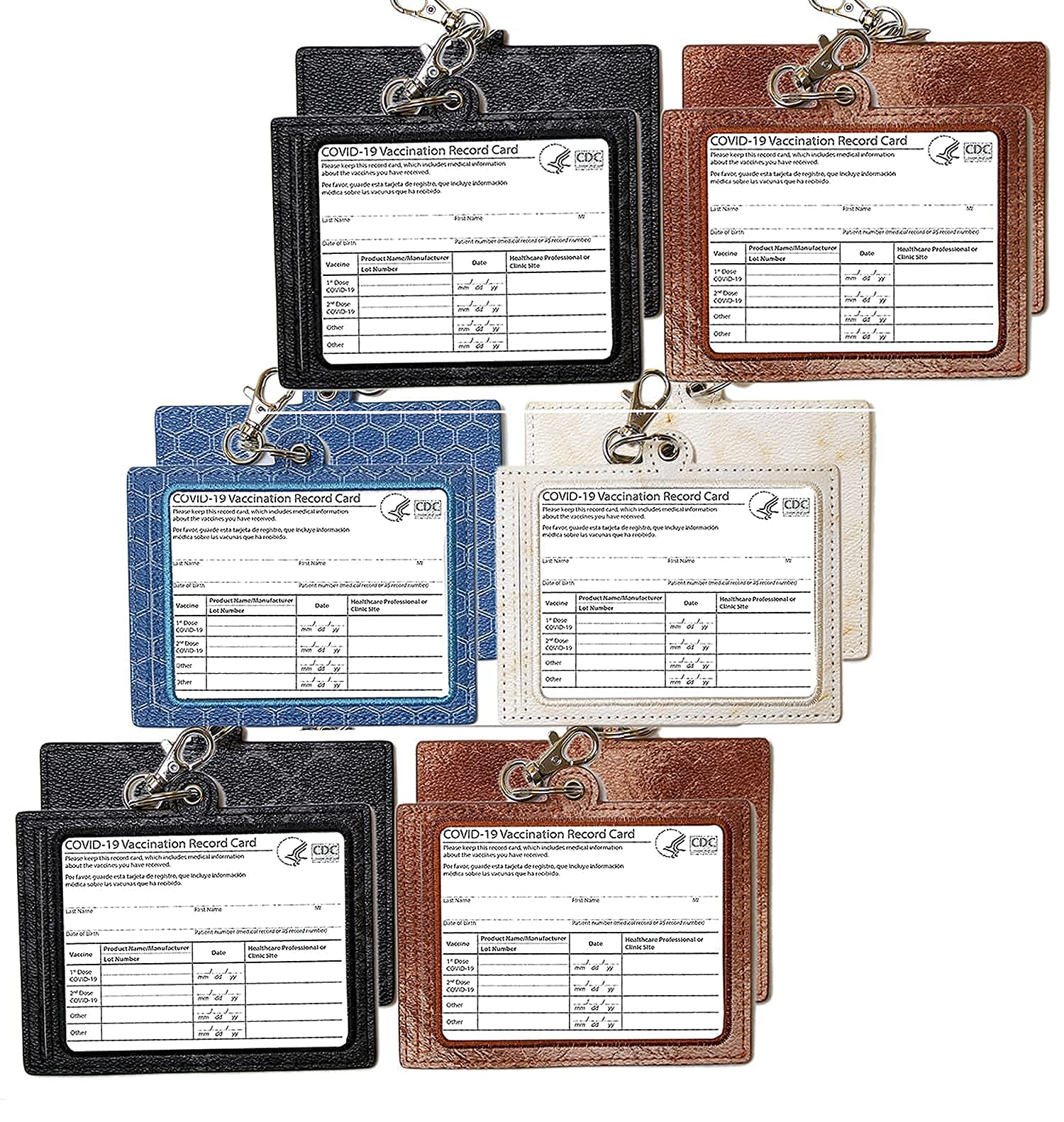 Buy Pack Of 6 CDC Vaccine Card Protector 4x3 Vaccine Card Case