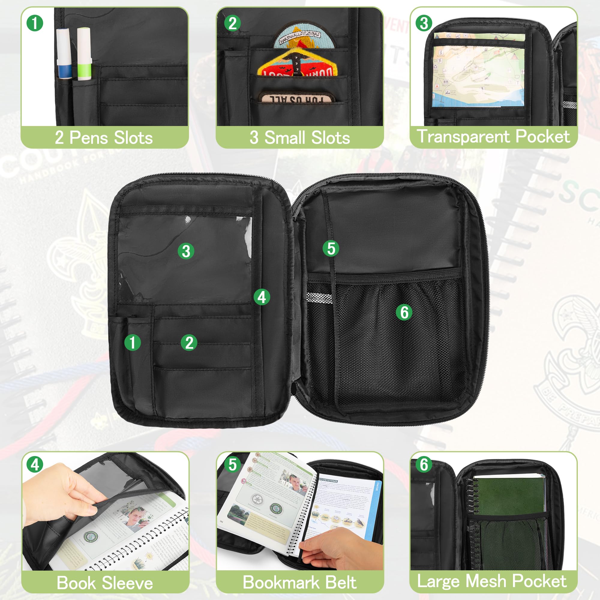 Damero Journal Supplies Storage Case Compatible with Notebooks 22.86 x 16.51 CM, Travel Organizer Holder for A5 Notebooks - Image 2