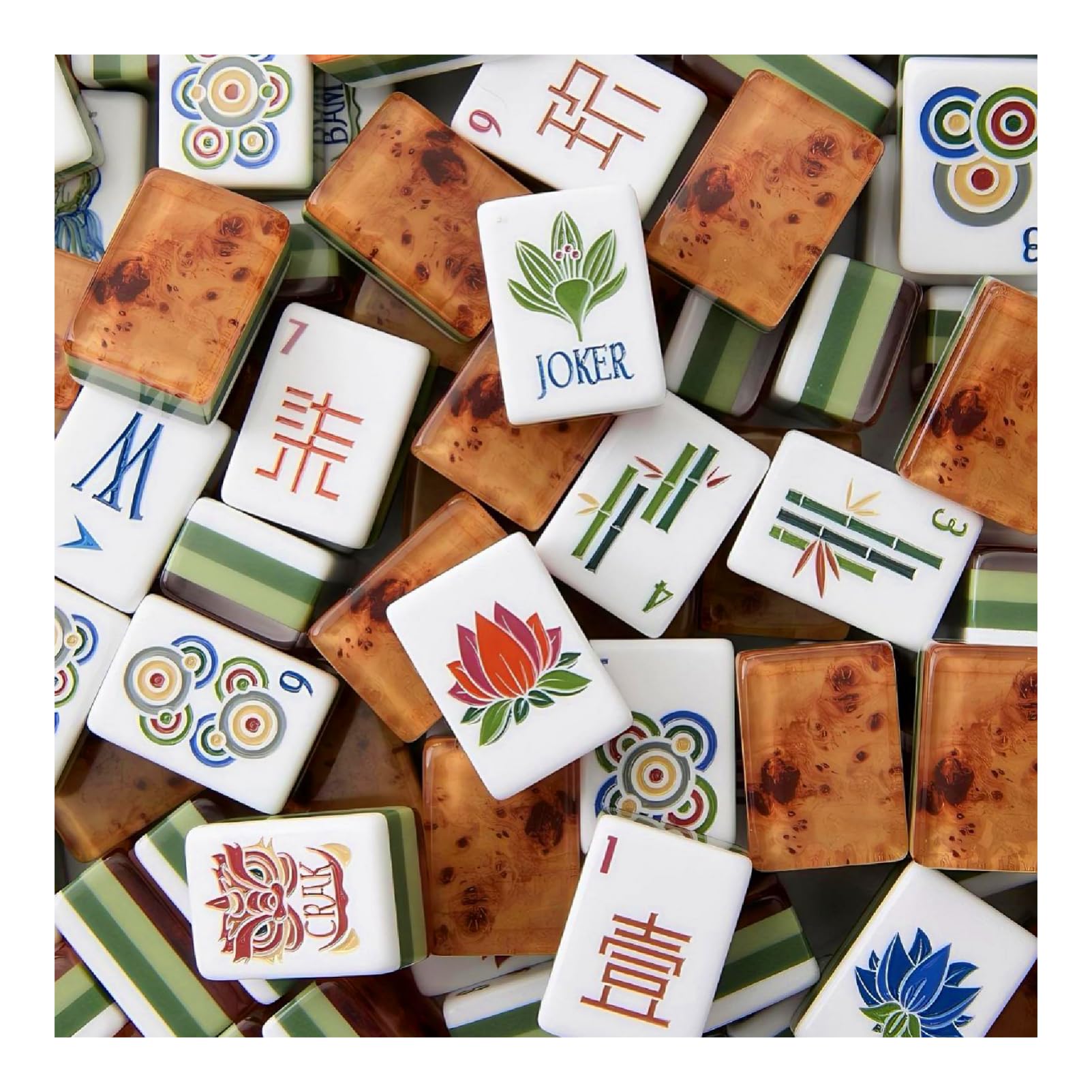 Premium Acrylic American Mahjong Sets 4-Layer Complete Mahjong Tiles Set
