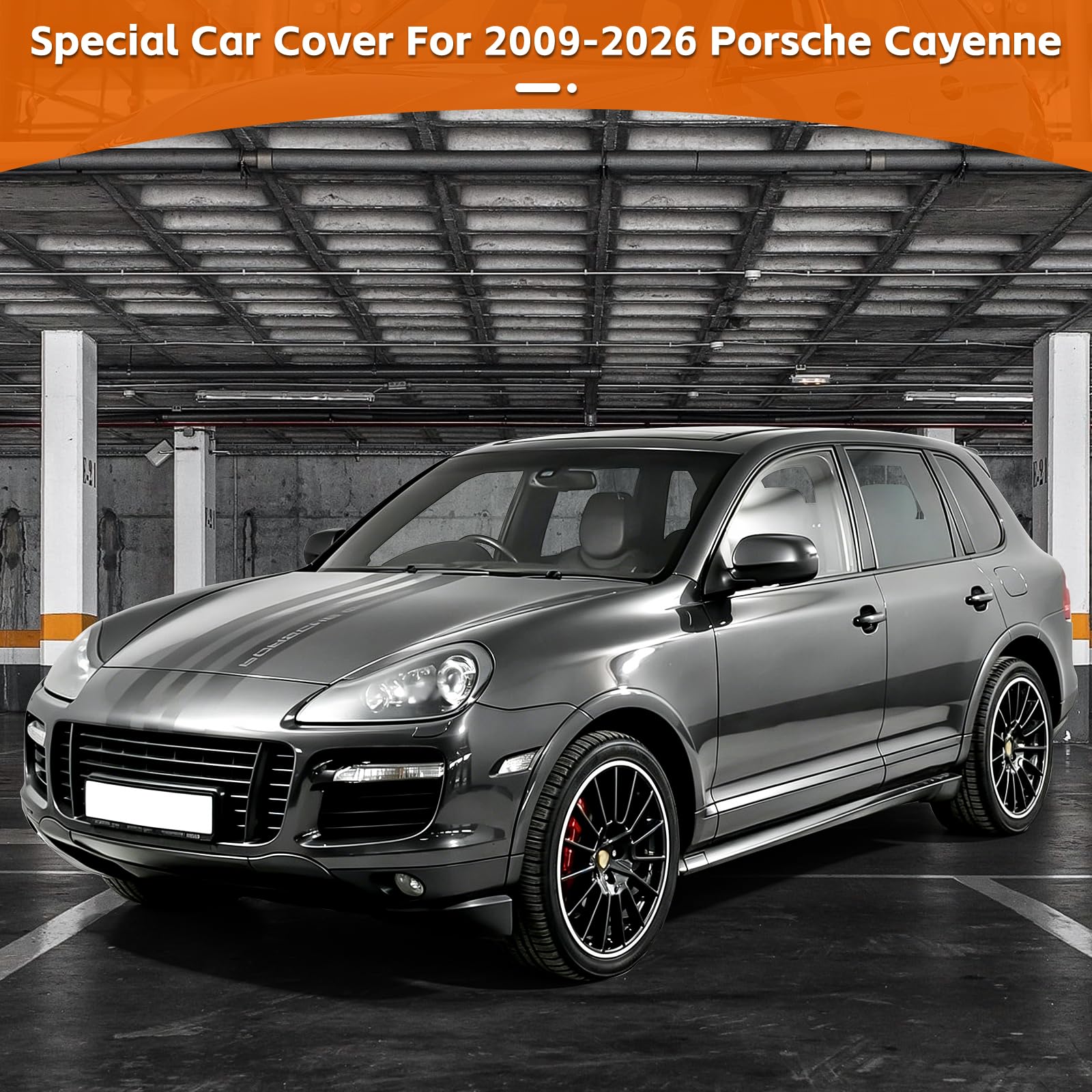 Autoabdeckung Indoor für Porsche Cayenne 2009-2026, Rot