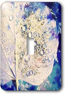 3dRose lsp_280135_1 Water Droplets on a Leaf Toggle Switch, Mixed