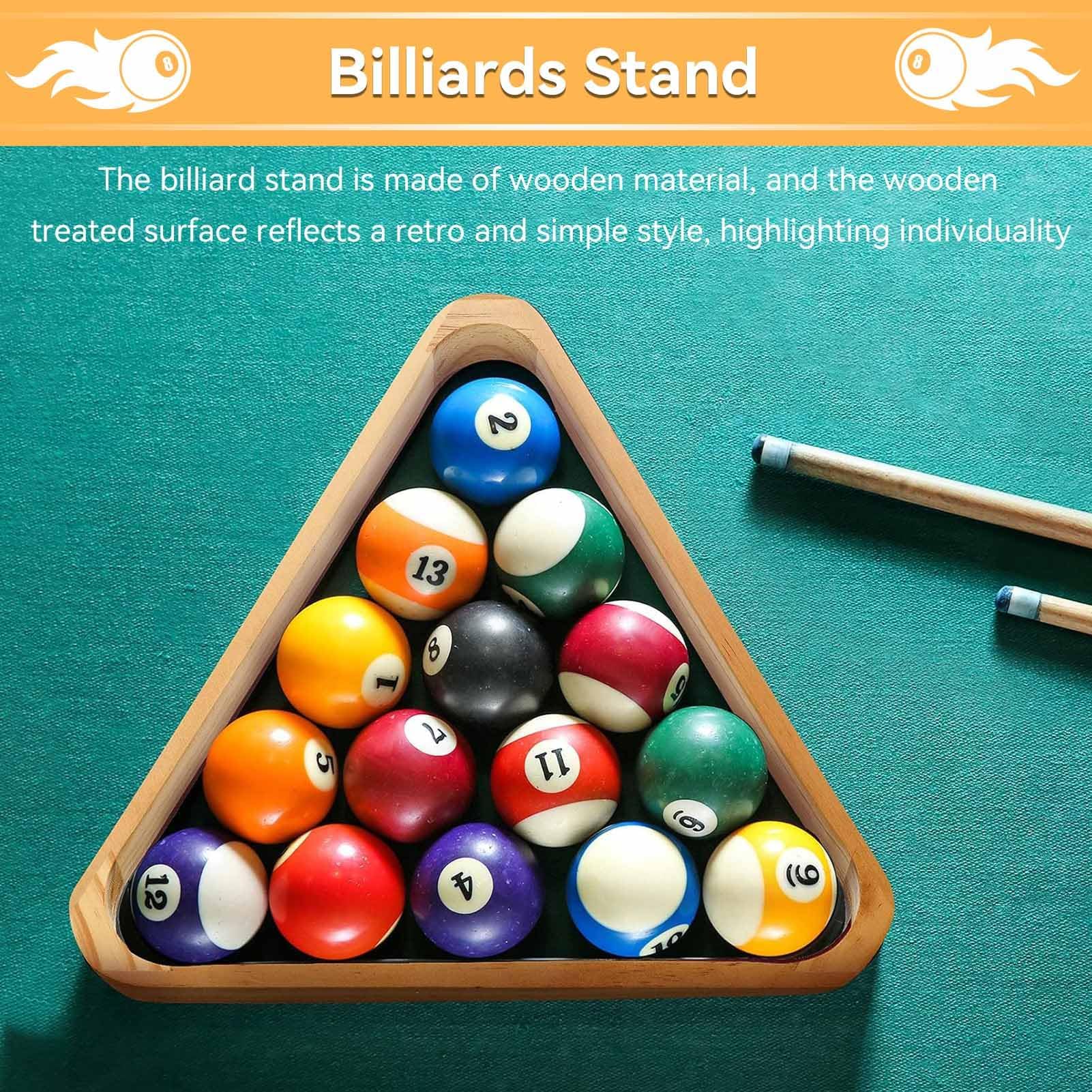 Agatige Billiard Frame, Wooden Professional Billiards Triangular Rhombus Frame Thicken Pool Table Triangle Billiards Snooker Balls Rack Sports Supplies Accessories(British)