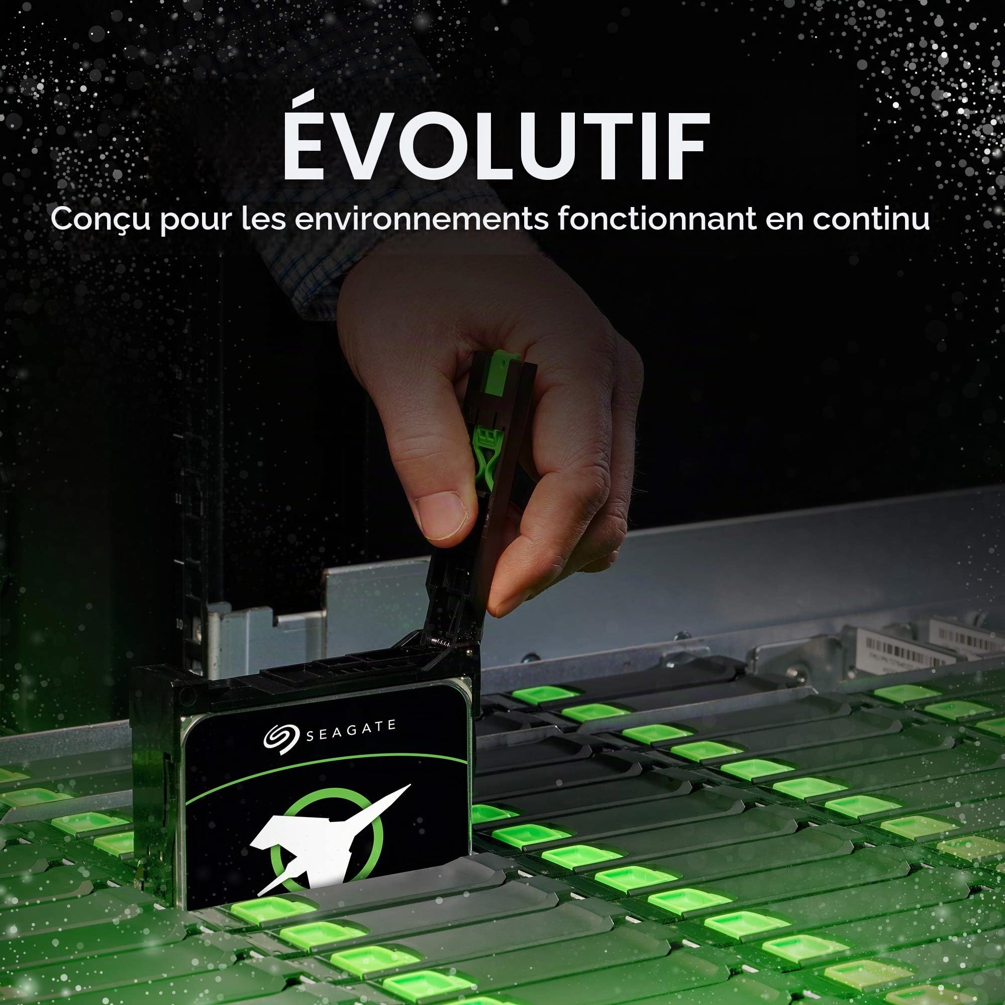 Seagate Exos 12 To, Disque dur interne d’entreprise HDD – 3,5 pouces 6 Gbit/s, 128 Mo de mémoire cache, pour entreprise et centre de données (ST12000NM0027)