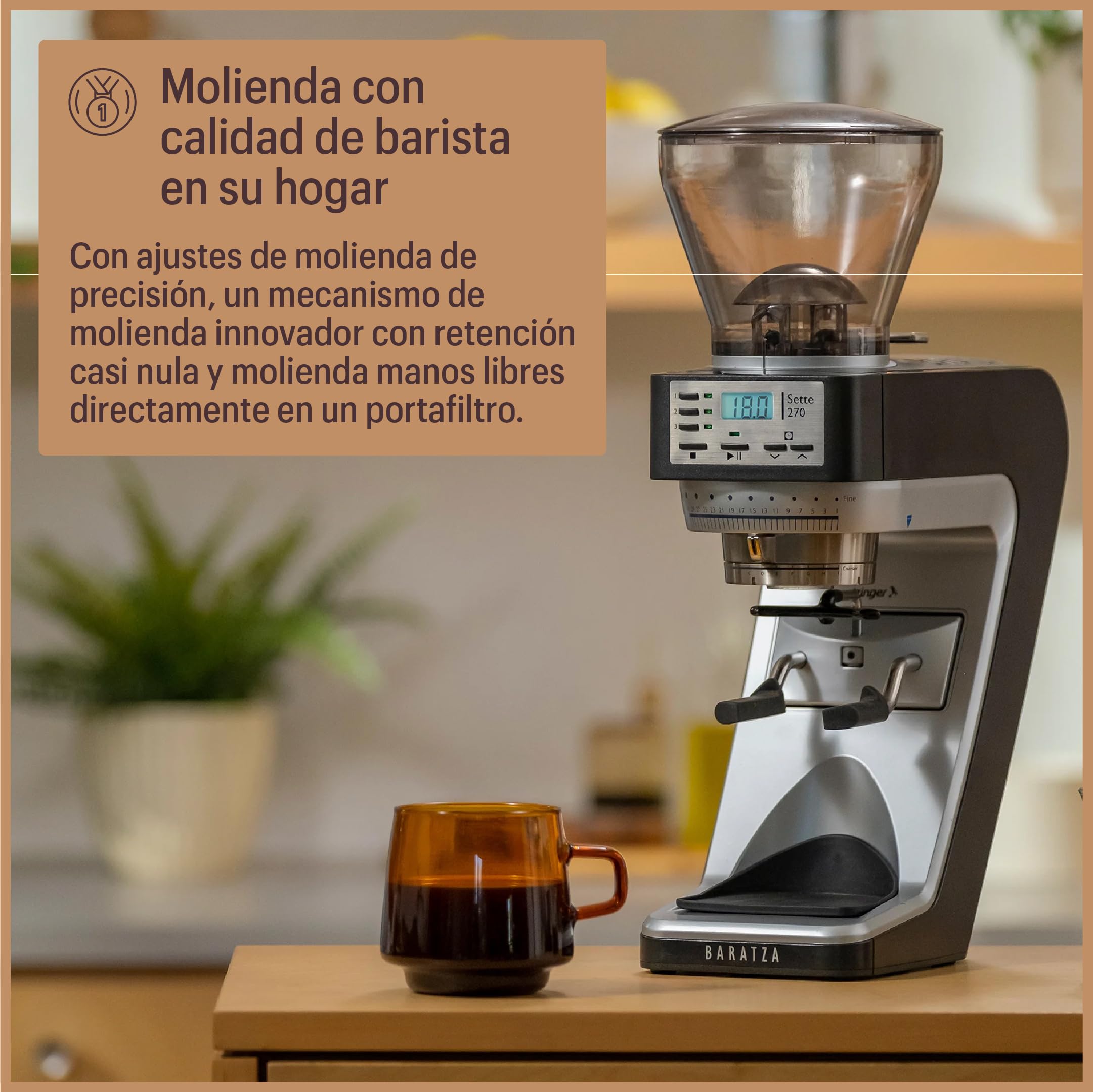 Baratza - Sette 270 230V Molinillo Eléctrico de Café en Grano, Negro