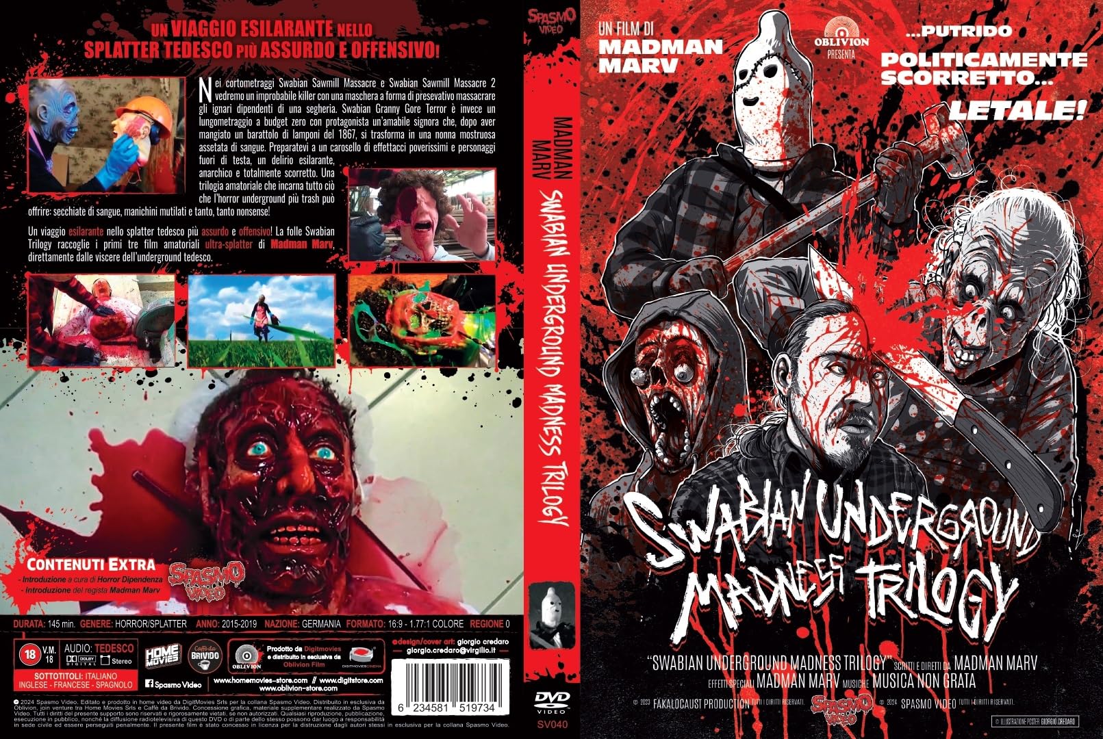 洋画・外国映画 Swabian Underground Madness Trilogy DVD Swabian underground madness trilogy (DVD Spasmo Video) Audio