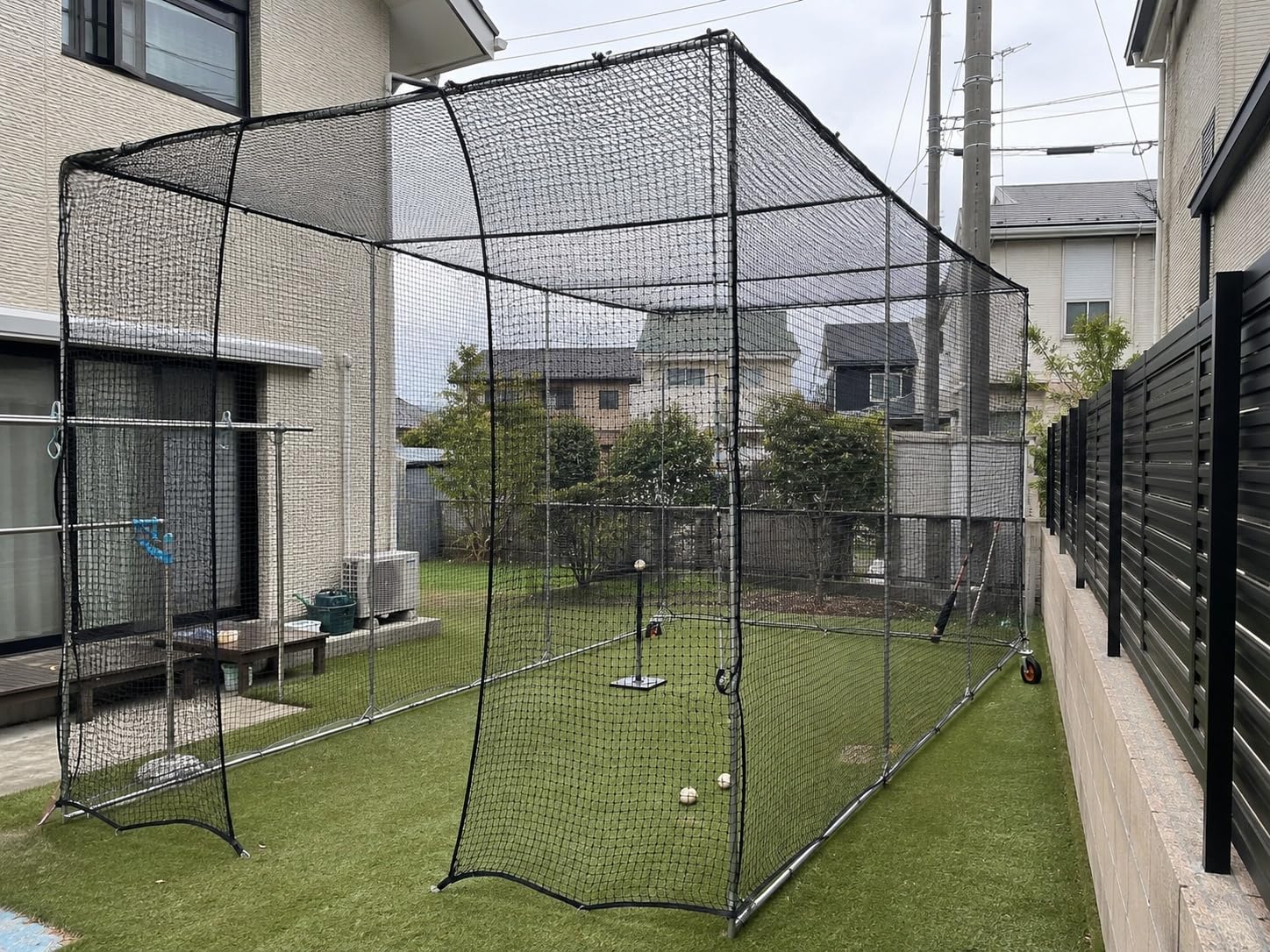 Amazon | Higoal バッティングケージ 野球ネット 大型 3m×2.4m×5m 硬式