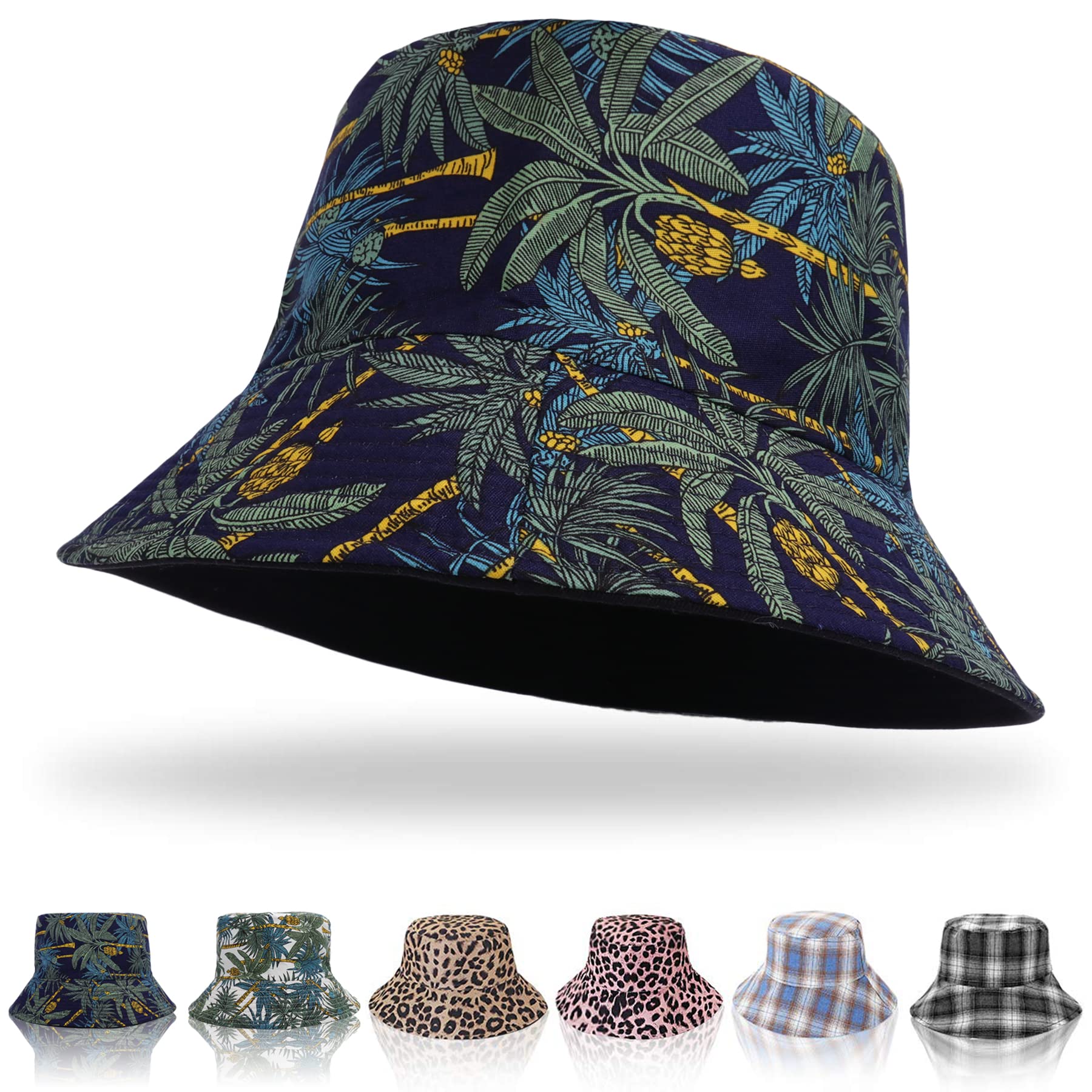 Feng Shui， Sombreros de Pescador para Mujer - Sombreros de Sol de Playa de Verano de algodón Reversible Sombrero de Pescador Plegable para Viajes Playa Senderismo Reino Unido