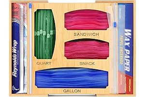 Expandable Storage Organizer for Ziploc Food Bags