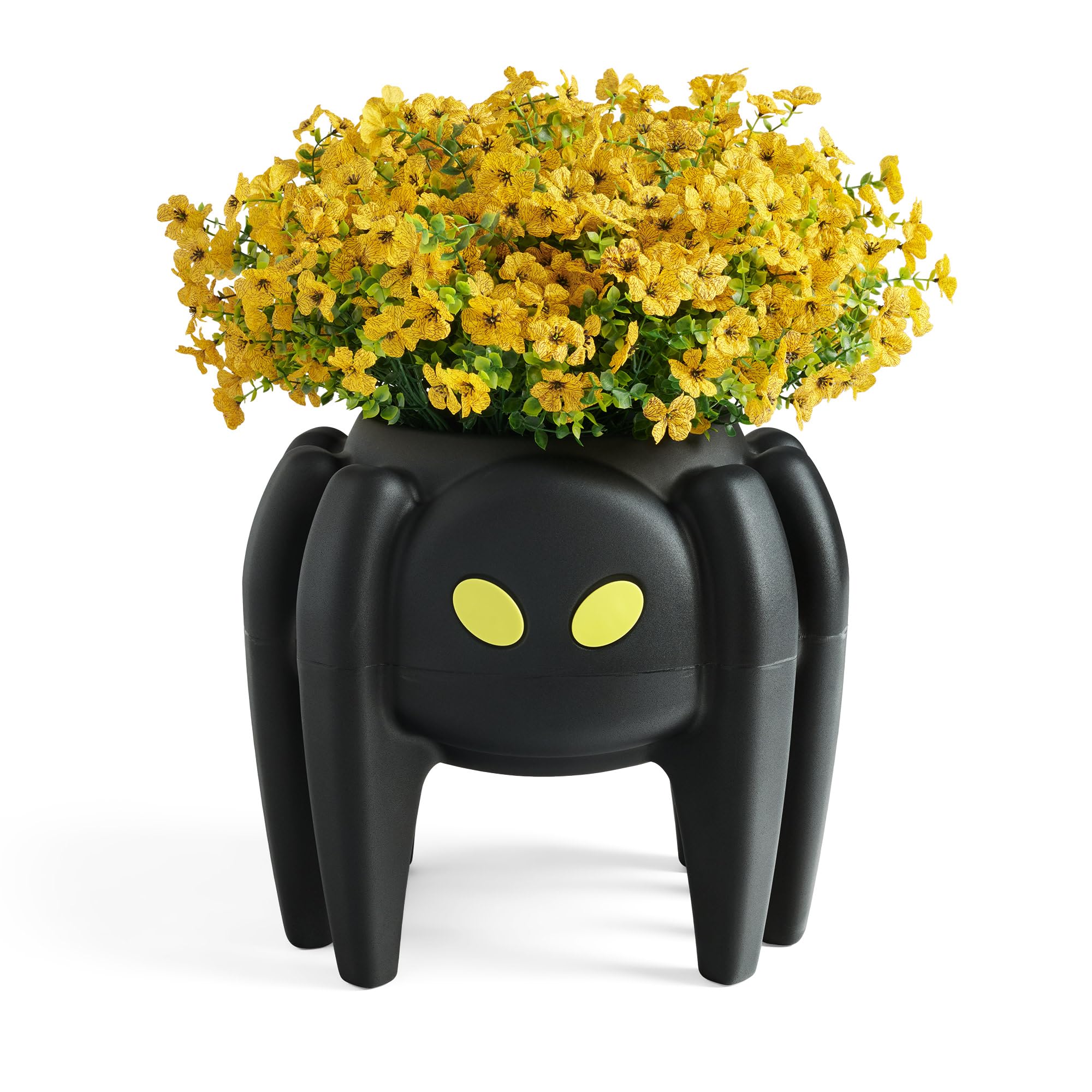 Step2 Spooky Spider Planter, Indoor/Outdoor Fall Decor, Black
