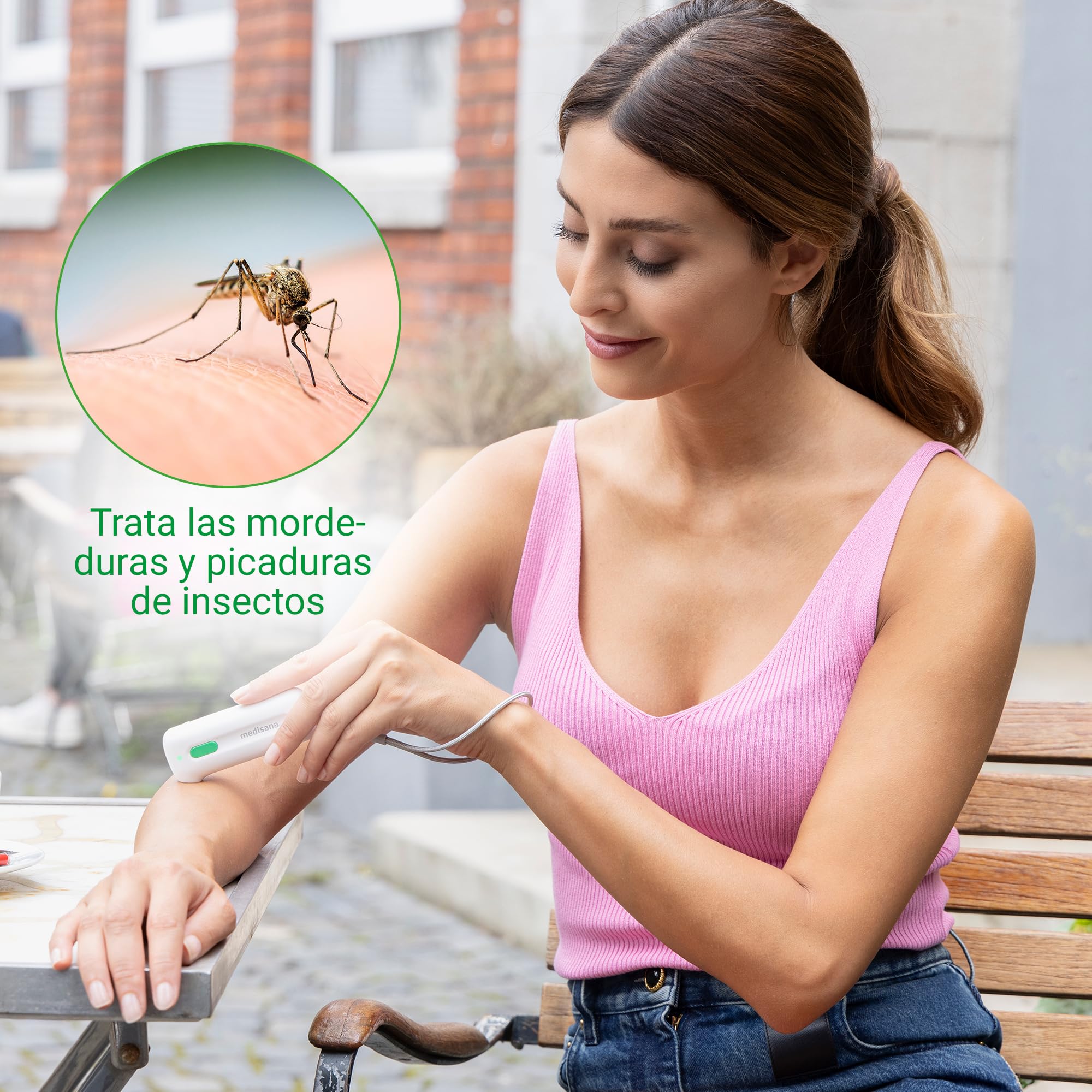 Medisana IB 100 Tratamiento para las mordeduras y picaduras de insectos y mosquitos, muy eficaz contra el picor y la hinchazón, sin sustancias químicas, aplicación fácil