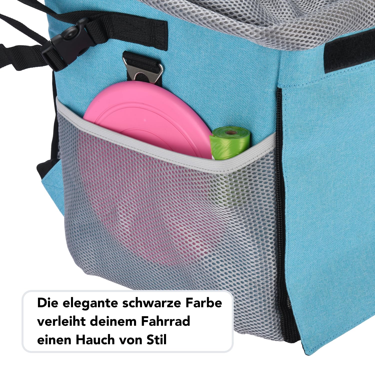 DDOXX Hundefahrradkorb - Transporttasche Katze und Hundetragetasche - Hundekorb Tragetaschen - Hunde Transporttasche - Hunde Tragetaschen, für Fahrrad Lenker