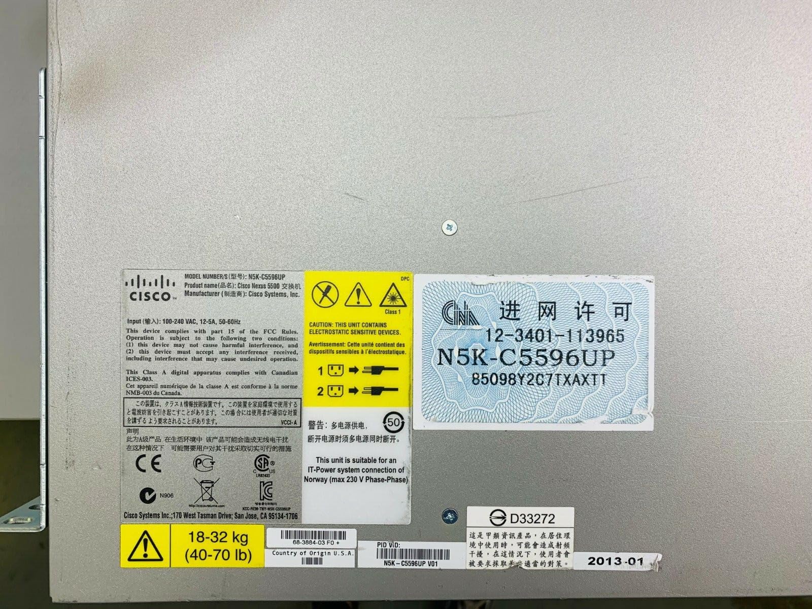 Amazon.com: Cisco Nexus N5K-C5596UP 48 Port 5596UP Switch W/ Dual