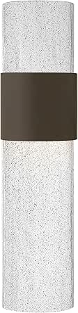 Hinkley Horizon Collection Contemporary Modern One Light 12W Integrated LED Large Outdoor Wall Mount, Buckeye Bronze
