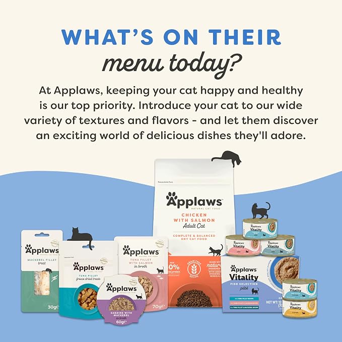 Comida húmeda Applaws Vitality para gato, variedad pescado, 12 latas miniatura 7