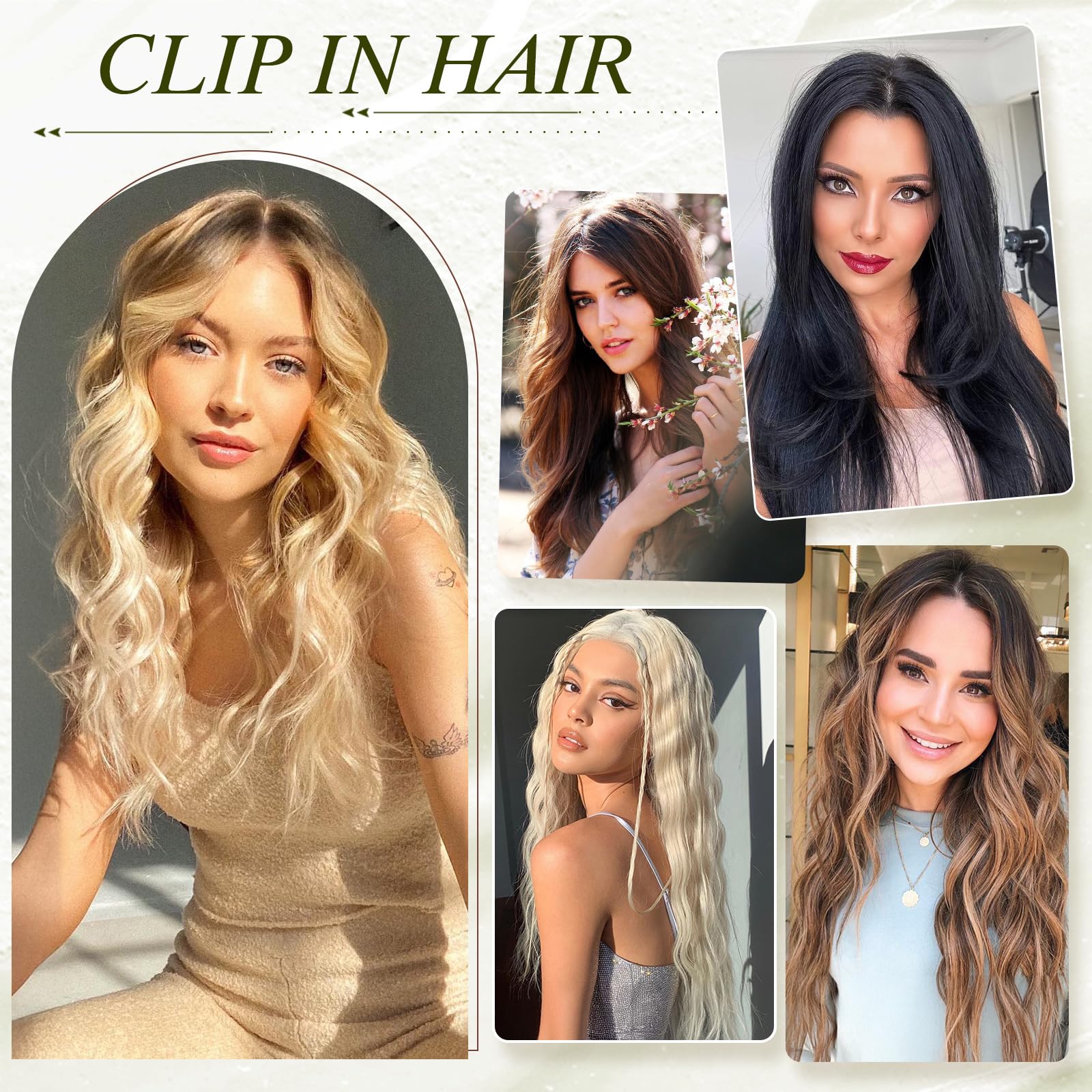 Elailite 45cm Extension Clip Capelli Veri Fascia Unica, Una Ciocca 50g #2 Marrone Scuro (Larghezza 22cm)