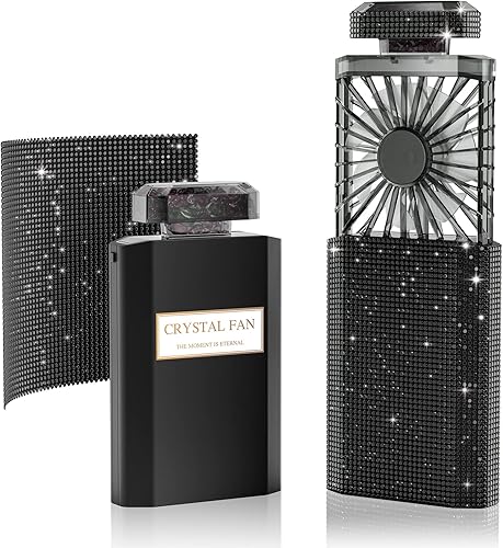 Lady - Ventilador de mano, pequeño ventilador personal recargable con ajuste de 3 velocidades, potente ventilador portátil extraíble silencioso,