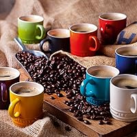 Vista 4 de Le Creuset Stoneware Set of 6 London Mugs, 12 oz. Each, White Blanco