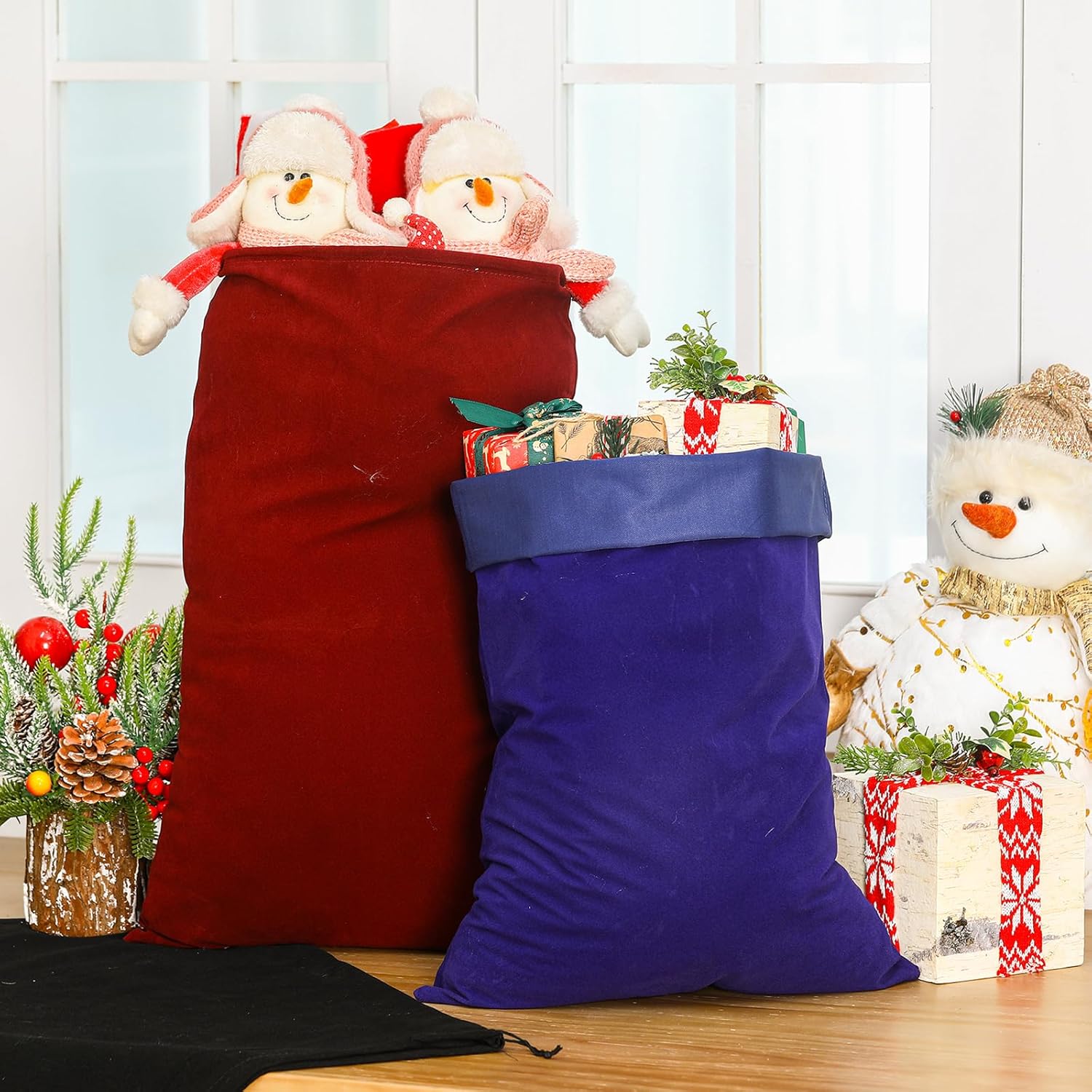 Hahafelt 6 Pcs 16x24 Inch Large Velvet Drawstring Gift Bag Velvet Jewelry Pouch Mixed Colors Gift Bag for Wedding Party Favors Cosmetic Samples - Image 6