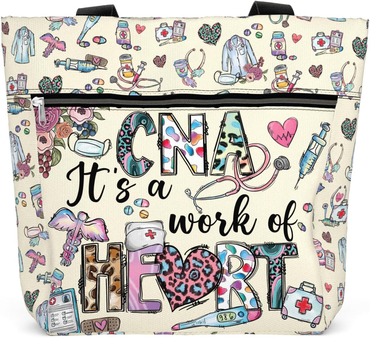 CNA Tote Bag for Women Nursing Assistant Work and CNA Week Gifts
