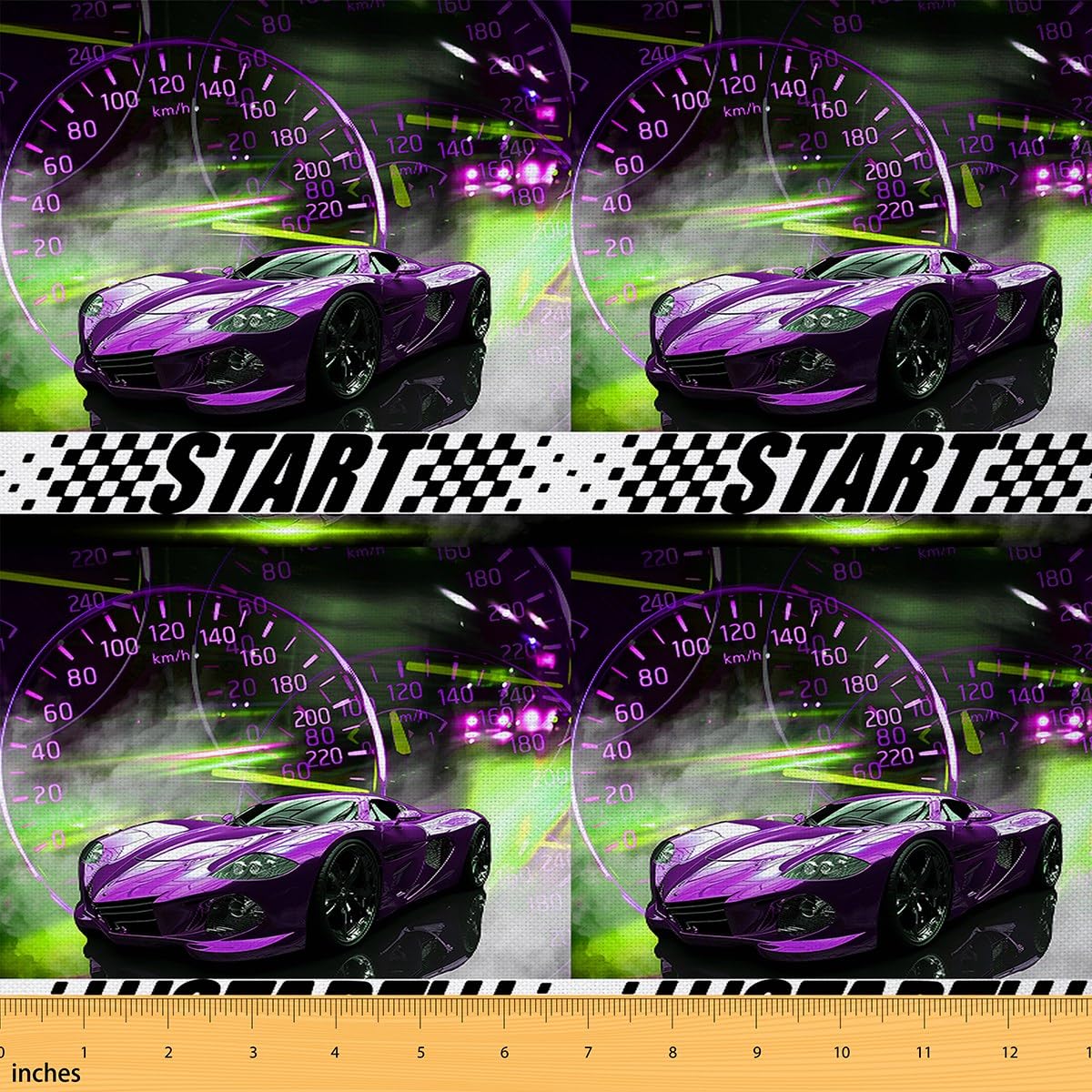 Racing Car Fabric by The Yard 1 Yard (L92*W150cm) Purple Cool Speed Race Car Down Decor Waterproof Outdoor Fabric Automobile Extreme Sport Upholstery Fabric Sports Car Fabric for Home DIY Projects