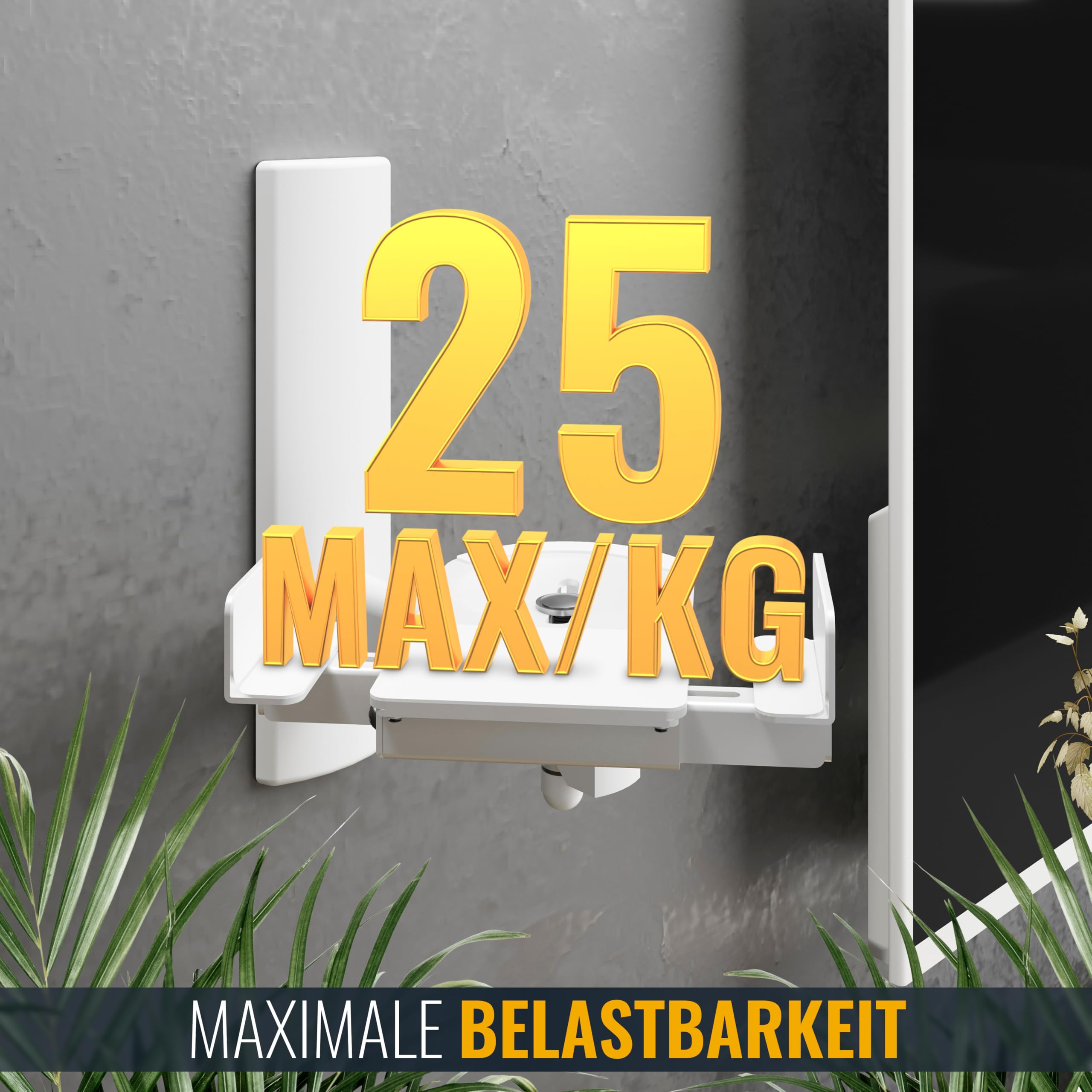 RICOO LH023-W Lautsprecherwandhalterungen Lautsprecher Wandhalterungen 2-er Set Universal Schwenkbar Neigbar Halterung Boxen Wand Halter Boxenhalterung Set bis Max. 25-Kg Wandhalter Speaker Wall Mount