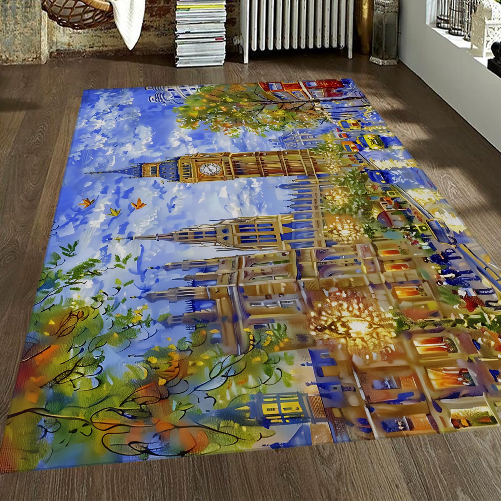 Tapis antidérapant Big Ben lavable et tapis doux de salle de jeux 120x150cm