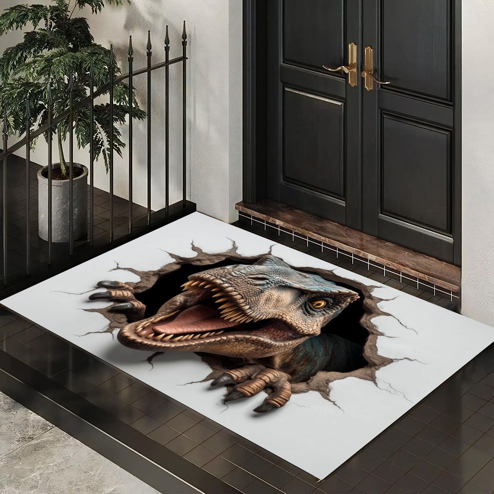 Amazon.com: Tyrannosaurus Rex Door Mats Indoor Absorbent, Non-Slip