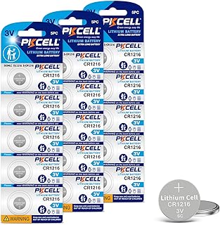 CR1216 Watch Battery 3 Pack 3 Volt CR 1216 Cell Button Batteries Replacement for Timex Watch Car Key Fob Remote Control Thermometer Calculator