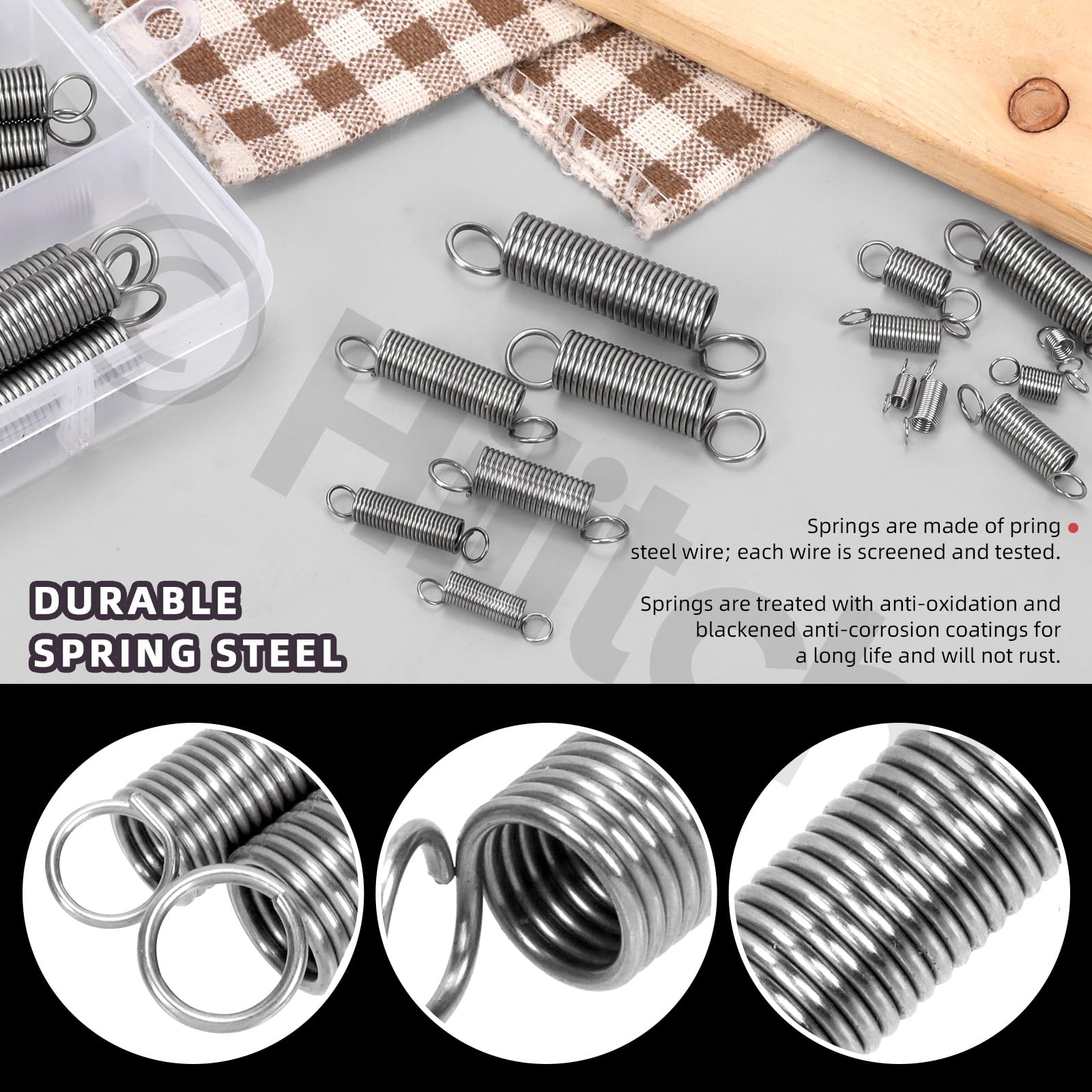 Lot De 20 Ressorts De Traction Acier Inoxydable - 1/4 X 1-1/2, Crochets Doubles - Pour Réparations Et Bricolage