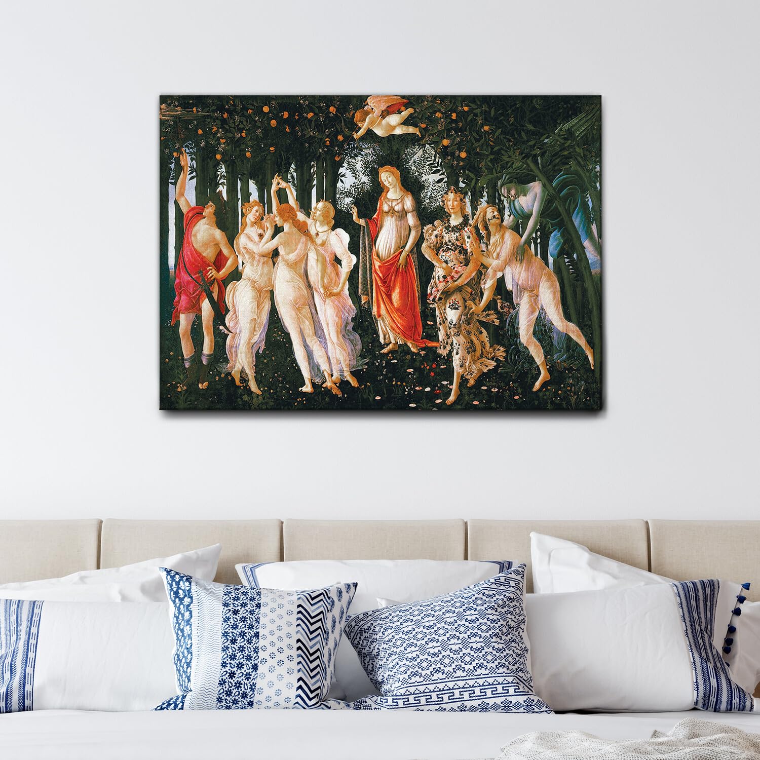 Giallobus - Quadro - Sandro Botticelli - La Primavera - Tela Canvas Telaio Standard - 140L x 100l cm - Pronto da appendere - Quadri moderni per la casa