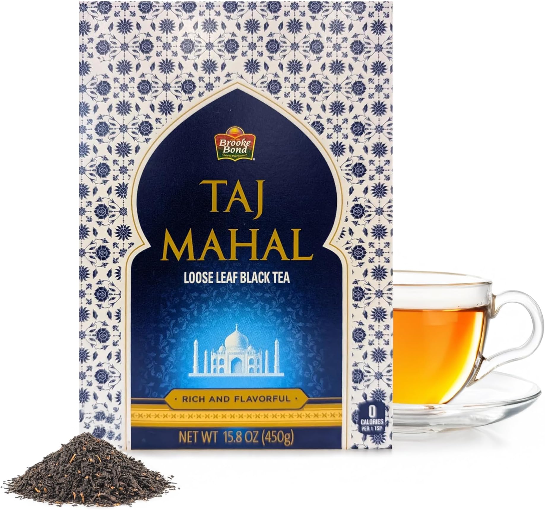 Taj Mahal Tea | Premium Quality | Loose Tea | Indian Black Tea | Finest Blend | Suitable for Milk Chai | Authentic Chai | Rich & Flavourful | 450 Grams (Pack of 1)