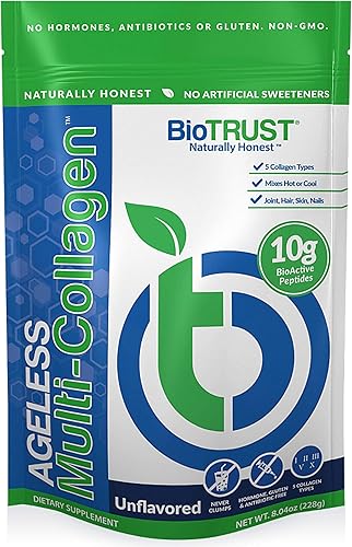 Miniatura 2 de BioTrust Ageless Multi Collagen Protein - Paquete de cápsulas de colágeno 5 en 1 en polvo y colágeno sin edad