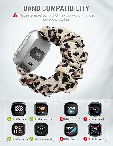 Miniatura 2 de TOYOUTHS - Bandas elásticas para Fitbit VersaVersa 2Versa Lite, edición especial para mujeres, niñas, elásticas, de tela, estampadas, de repuesto,