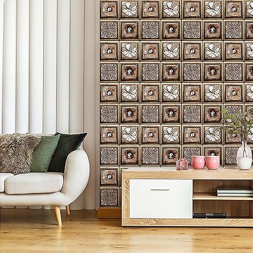 Miniatura 2 de 30 paneles de pared 3D para despegar y pegar, azulejos de pared de PVC, papel tapiz de ladrillo europeo retro para decoración de pared interior,