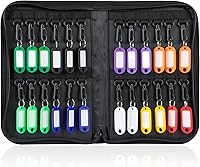Uniclife KC3001 Fireproof Waterproof Zippered Key Case Organizer - 24 Hooks & Tags for Real Estate, Hotels, Rentals