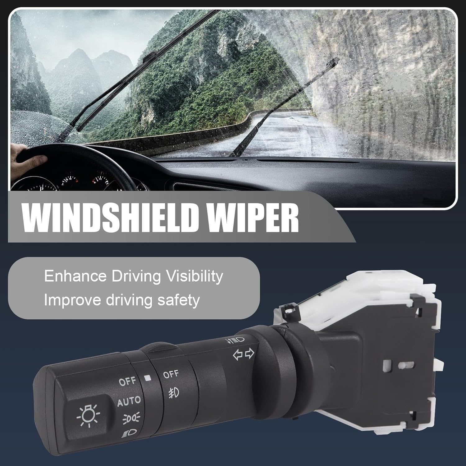 Turn Signal Switch with Automatic Headlight and Fog Light Switch Compatible with 2007-2015 Nissan Frontier Xterra 2007-2012 Pathfinder Sentra 2007 Titan Replace#25540-ET11E 25540-ET11A (Auto)