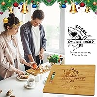 Vista 4 de Shark Coochie Charcuterie Board for Meat and Cheese, Shark Cutting Board, Funny Cutting Board Laser Engraved Bamboo Board Serving Board Serving Tray