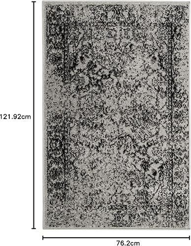 Miniatura 327 de Safavieh colección Adirondack - Alfombra de área, 6 x 9 pies, gris y azul, diseño oriental desgastado, no desprende pelusa, fácil cuidado, ideal