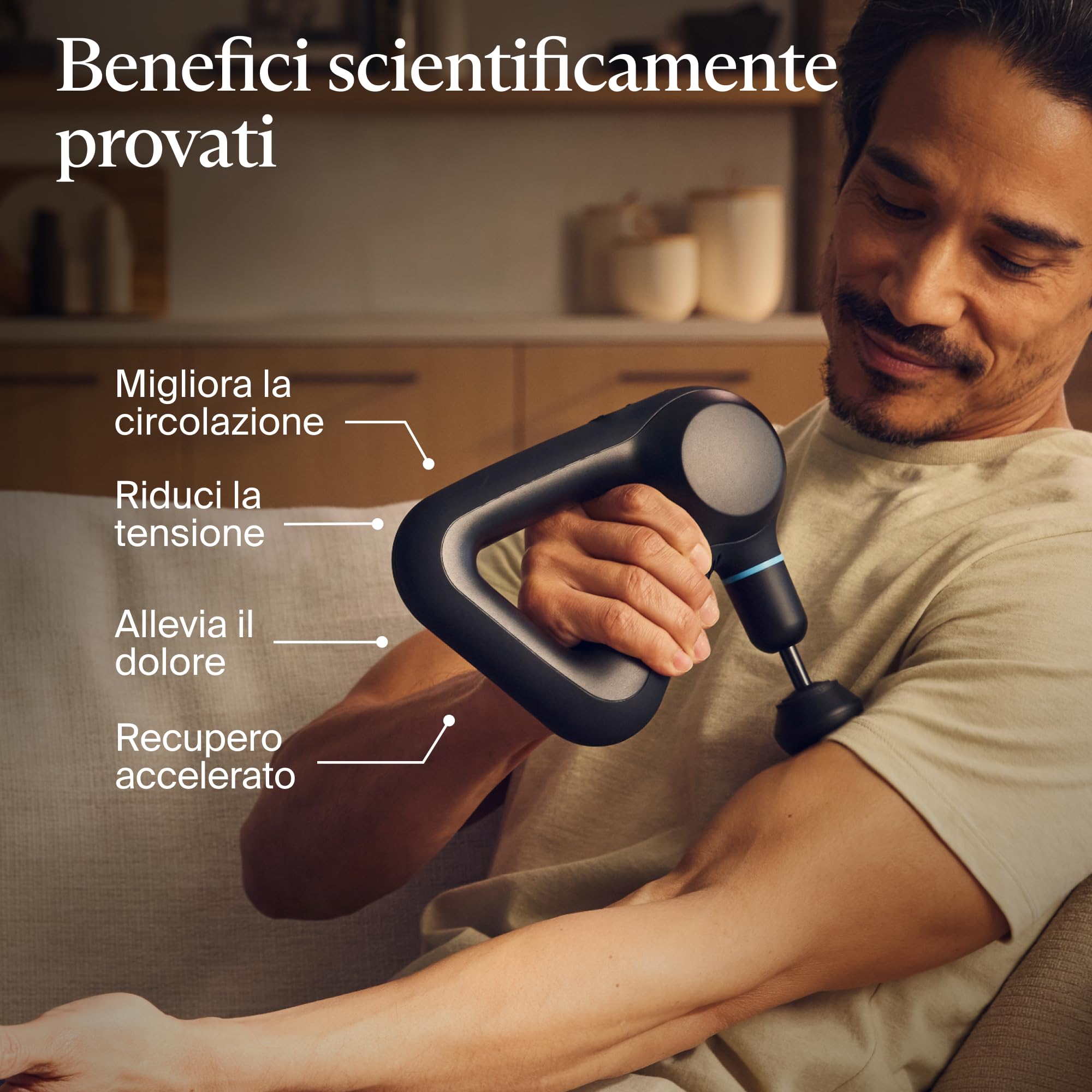 TheraGun Prime - Pistola Massaggiante Elettrica Portatile - Massaggio a Percussione con App Intelligente e Bluetooth - Dispositivo per Terapia Muscolare Profonda con Tecnologia QuietForce, 5ª Gen