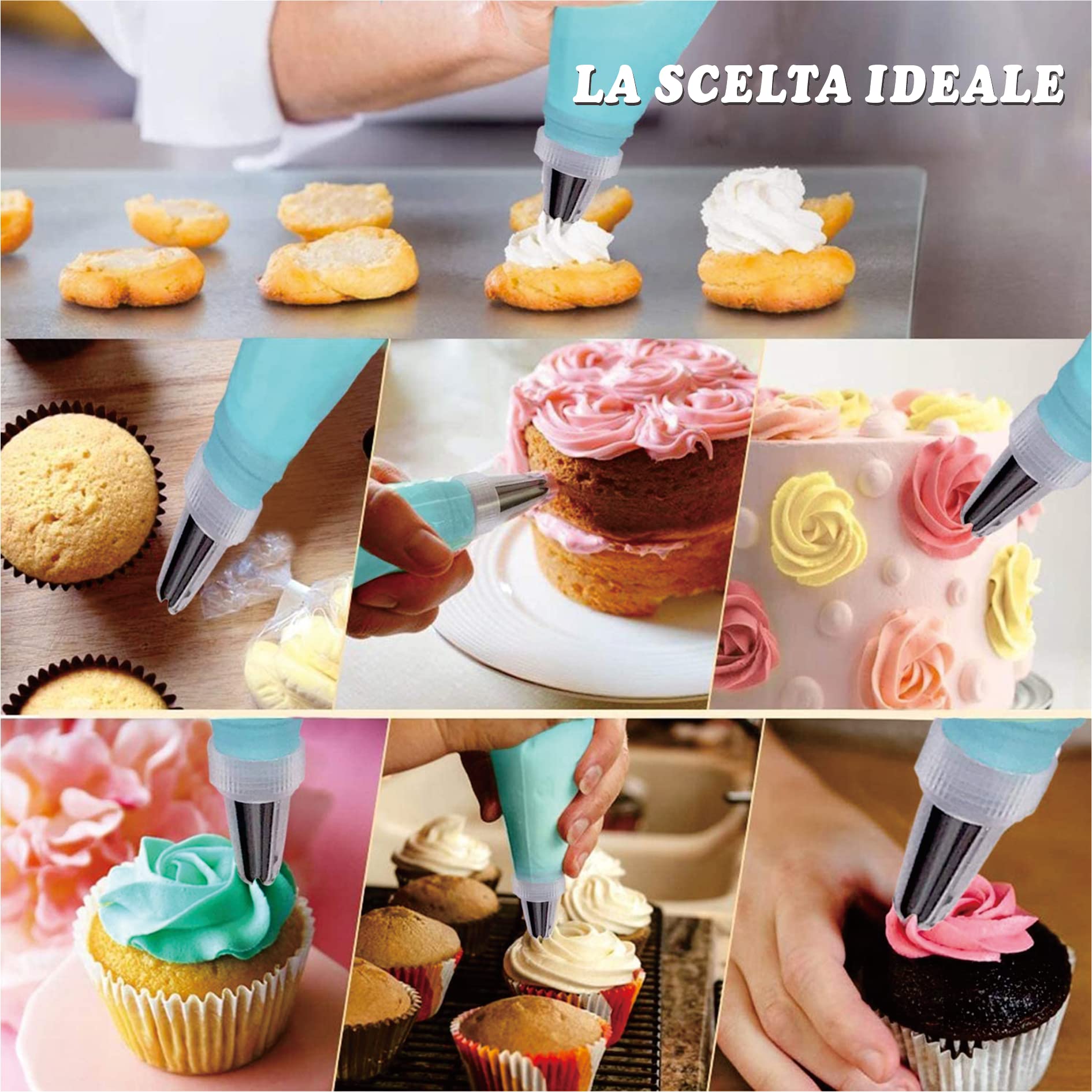 Set 10 Beccucci In Acciaio Inox Per Decorazione Torte - Numeri 1M, 2D, 4B, 1A, 124, 3K, 8A, 5FT, 111, 1G - Foto 5