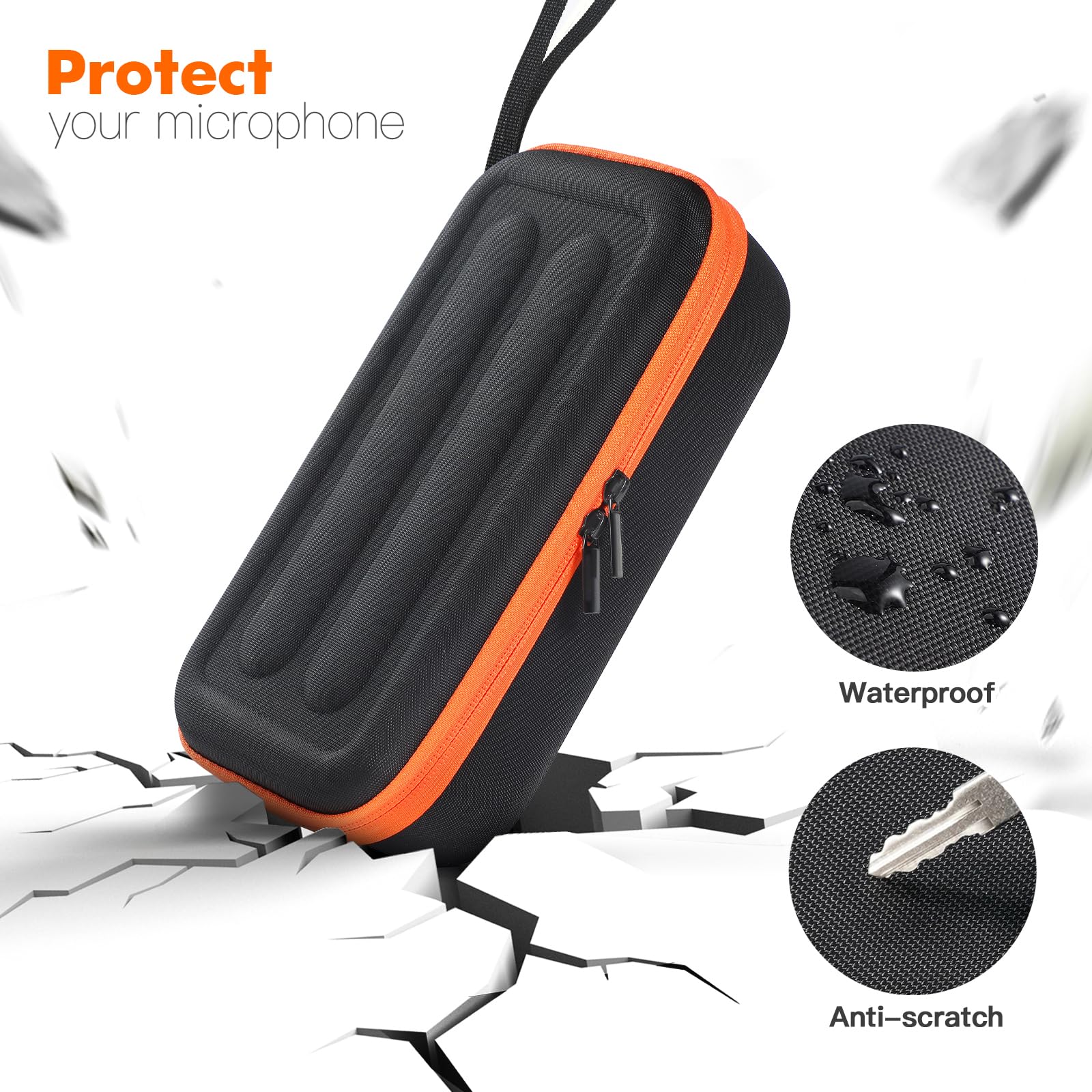Étui de rangement portable en EVA pour microphone sans fil JBL PartyBox rechargeable, sac de voyage, coque de protection, Noir