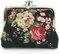 Vista 1 de Monedero con adorable diseño floral y hebilla, bolso vintage de cierre suave